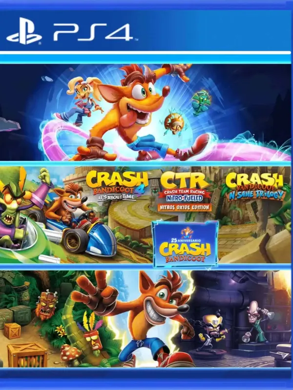 Portada de Crash Bandicoot - Lote Crashiversary para PS4