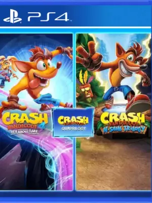Portada de Crash Bandicoot - Lote Quadrilogy para PS4