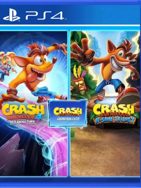 Portada de Crash Bandicoot - Lote Quadrilogy para PS4