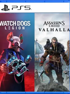 Portada de Lote de Assassin's Creed Valhalla + Watch Dogs: Legion para PS5