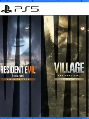 Portada de Resident Evil 7 y Resident Evil Village Gold Edition para PS5